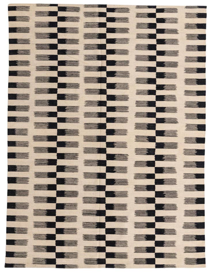 Detail image of 7' x 9' 4 Hand Woven Kilim Modern Wool Rug