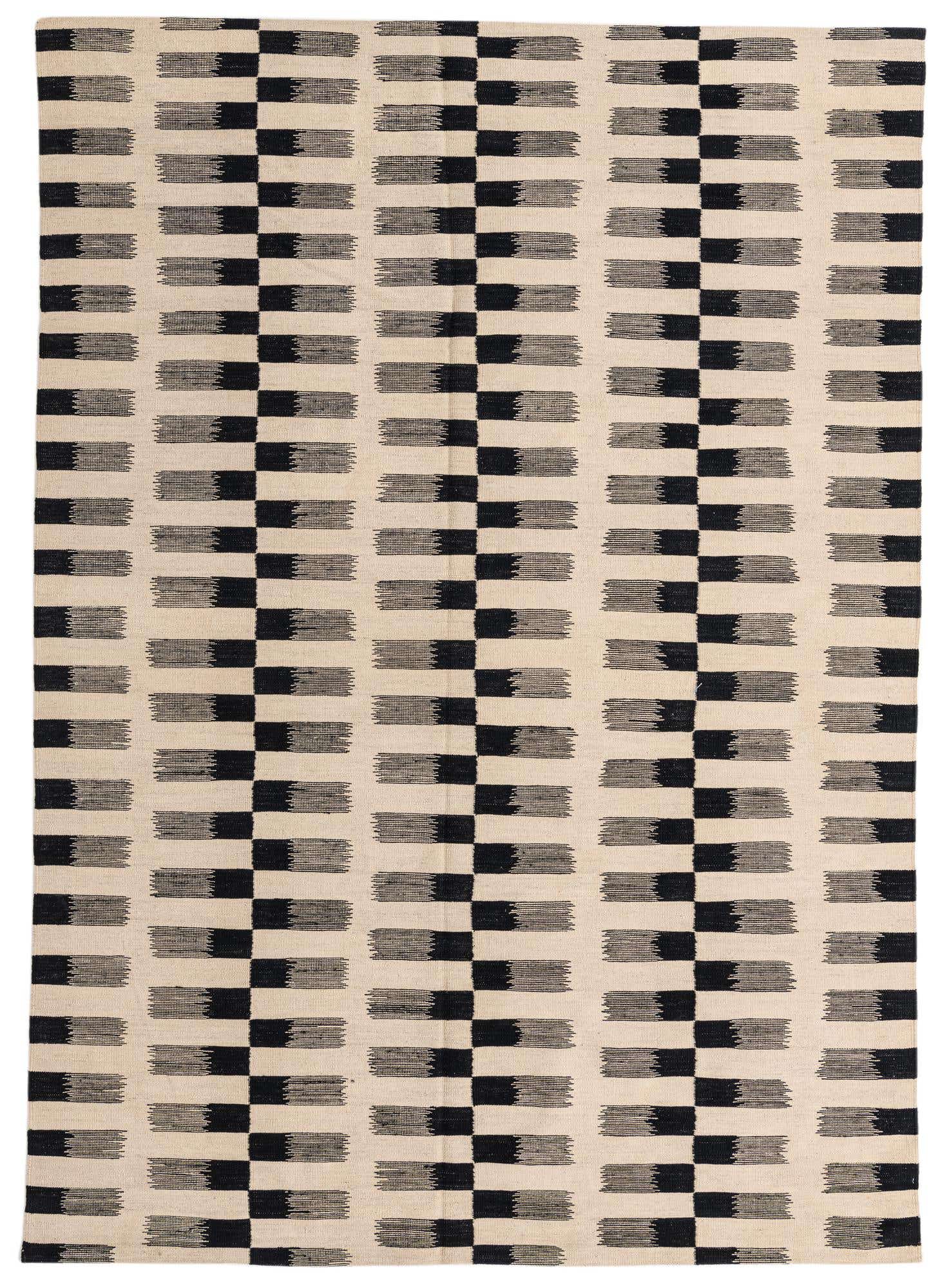 7' x 9' 4 Hand Woven Kilim Modern Wool Rug