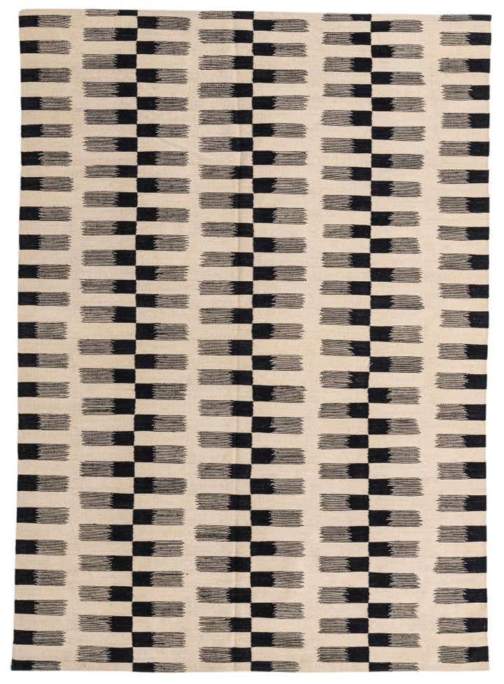 7' x 9' 4 Hand Woven Kilim Modern Wool Rug