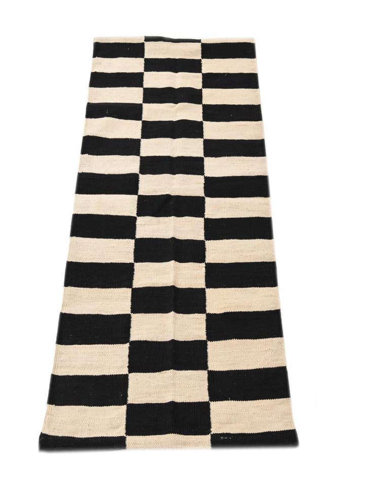 Detail image of 2' 6 x 3' 10 Hand Woven Kilim Modern Wool Rug