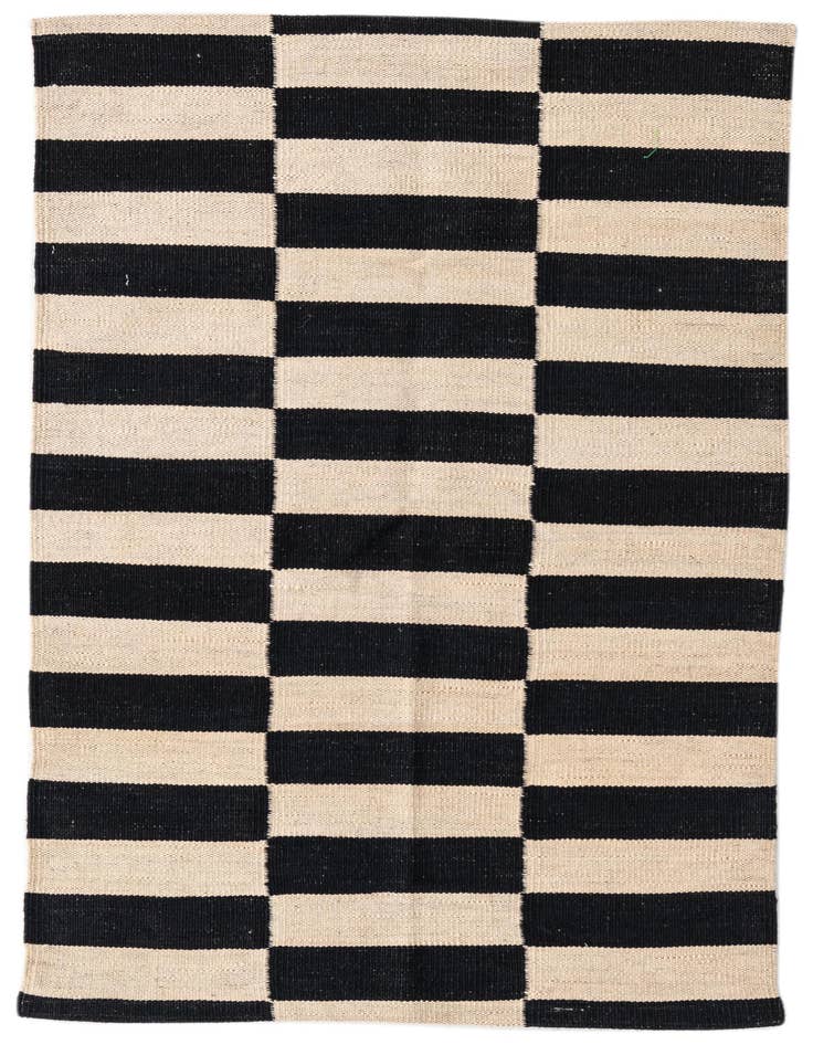 Detail image of 2' 6 x 3' 10 Hand Woven Kilim Modern Wool Rug