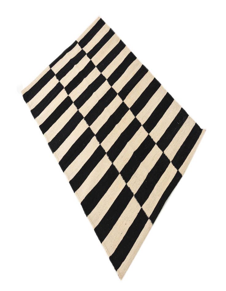 Detail image of 2' 8 x 3' 10  Hand Woven Kilim Modern Wool Rug