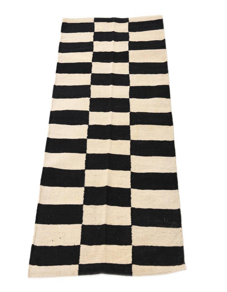 Detail image of 2' 8 x 3' 10  Hand Woven Kilim Modern Wool Rug