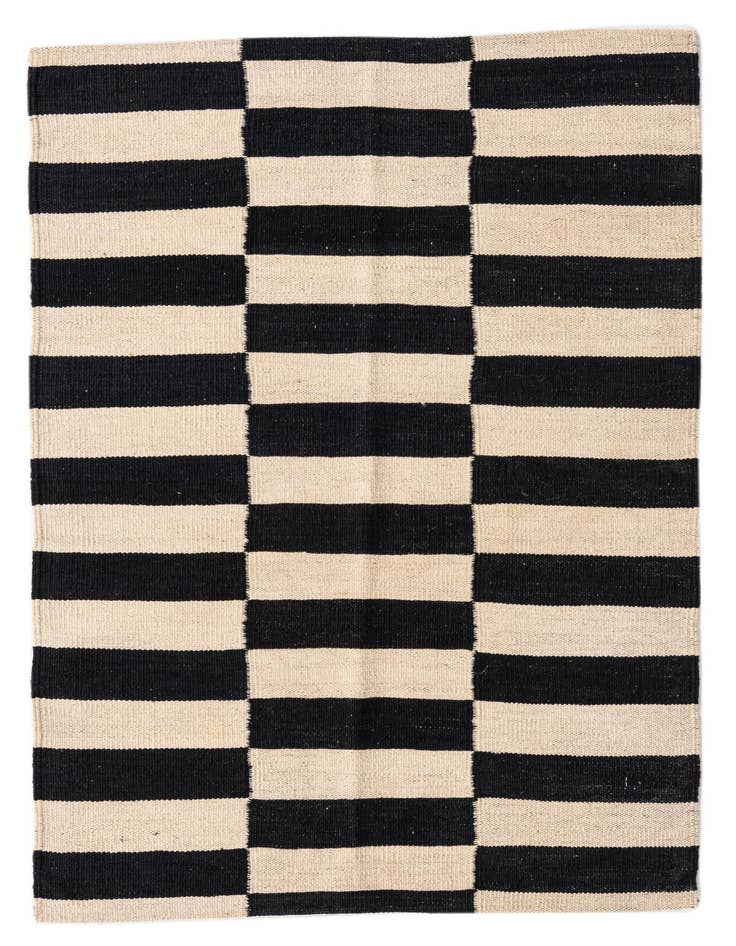 Detail image of 2' 8 x 3' 10 Hand Woven Kilim Modern Wool Rug
