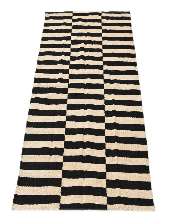 Detail image of 3' 4 x 4' 8  Hand Woven Kilim Modern Wool Rug