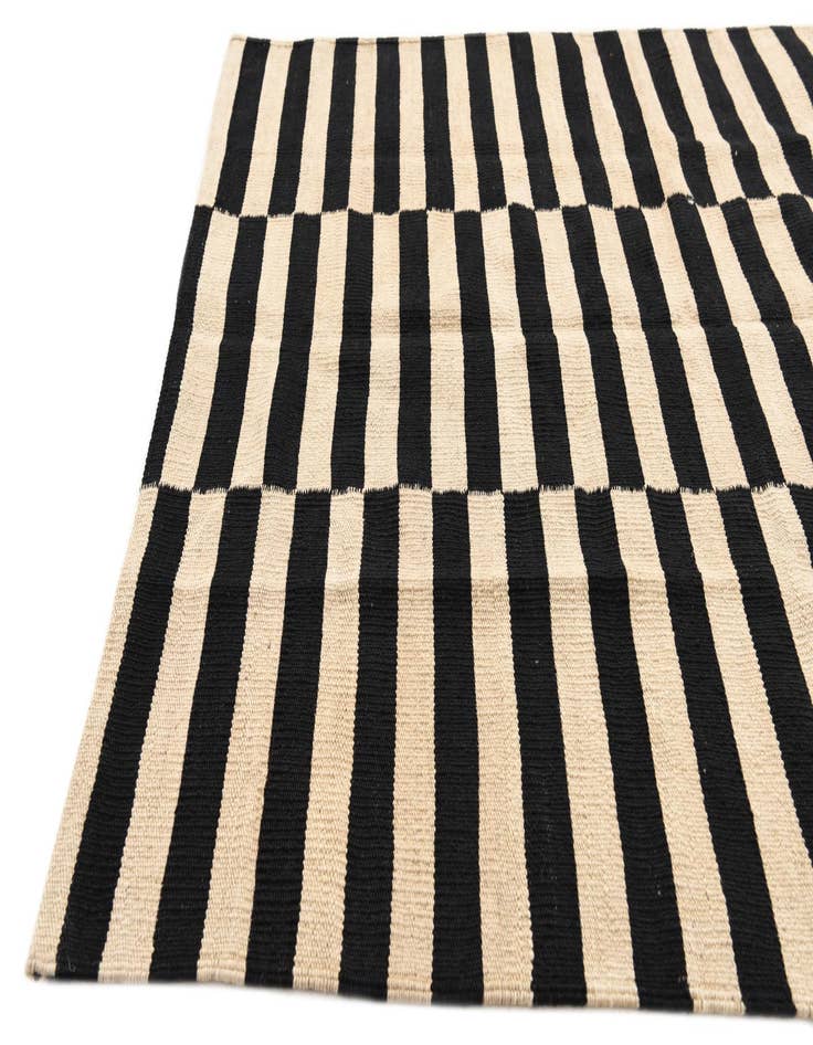 Detail image of 3' 4 x 4' 8  Hand Woven Kilim Modern Wool Rug