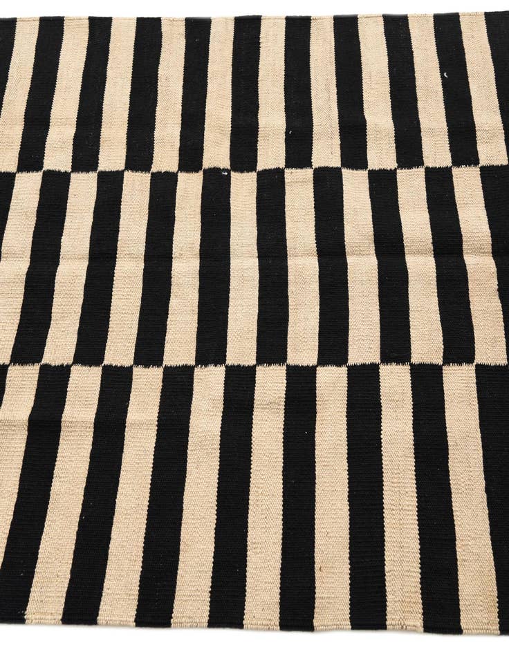 Detail image of 3' 4 x 4' 8  Hand Woven Kilim Modern Wool Rug