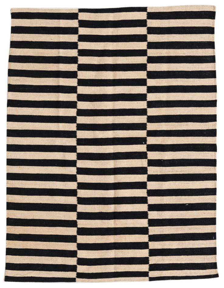 Detail image of 3' 4 x 4' 8 Hand Woven Kilim Modern Wool Rug