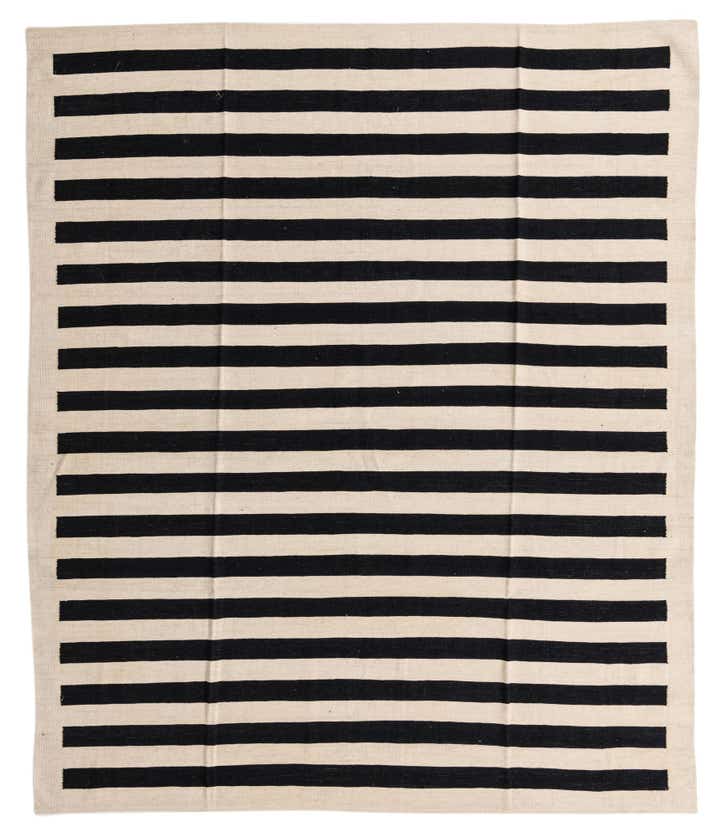 8' 3 x 9' 9 Hand Woven Kilim Modern Wool Rug