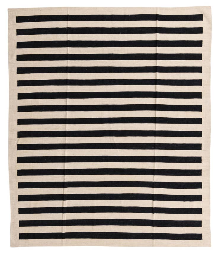 Detail image of 8' 3 x 9' 9 Hand Woven Kilim Modern Wool Rug