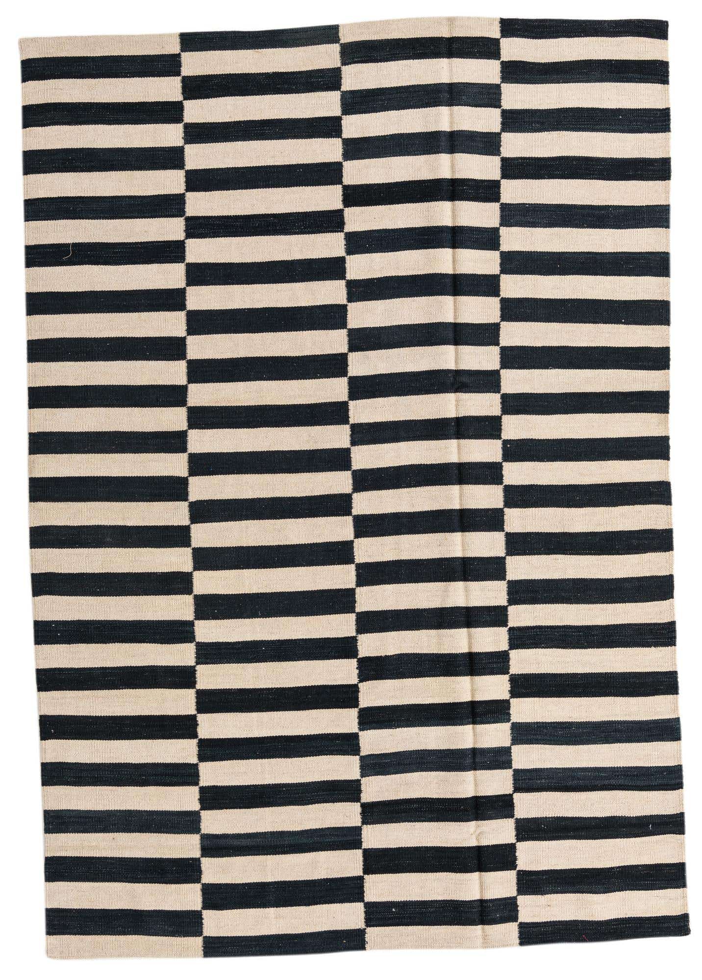 5' 4 x 7' 9 Hand Woven Kilim Modern Wool Rug