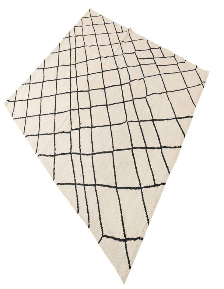 Detail image of 5' 1 x 6' 6  Hand Woven Kilim Modern Wool Rug