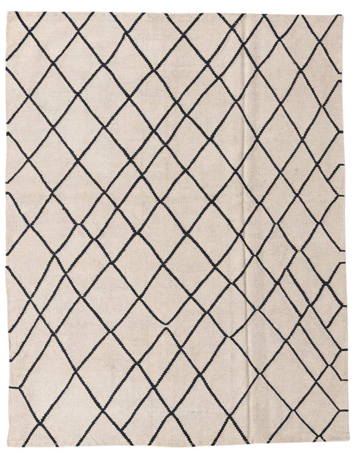 Detail image of 5' 1 x 6' 6 Hand Woven Kilim Modern Wool Rug