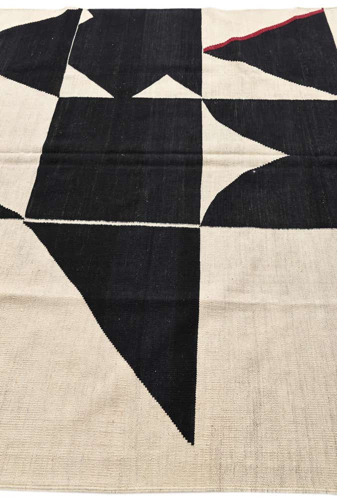 7' x 9' 6 Hand Woven Kilim Modern Wool Rug