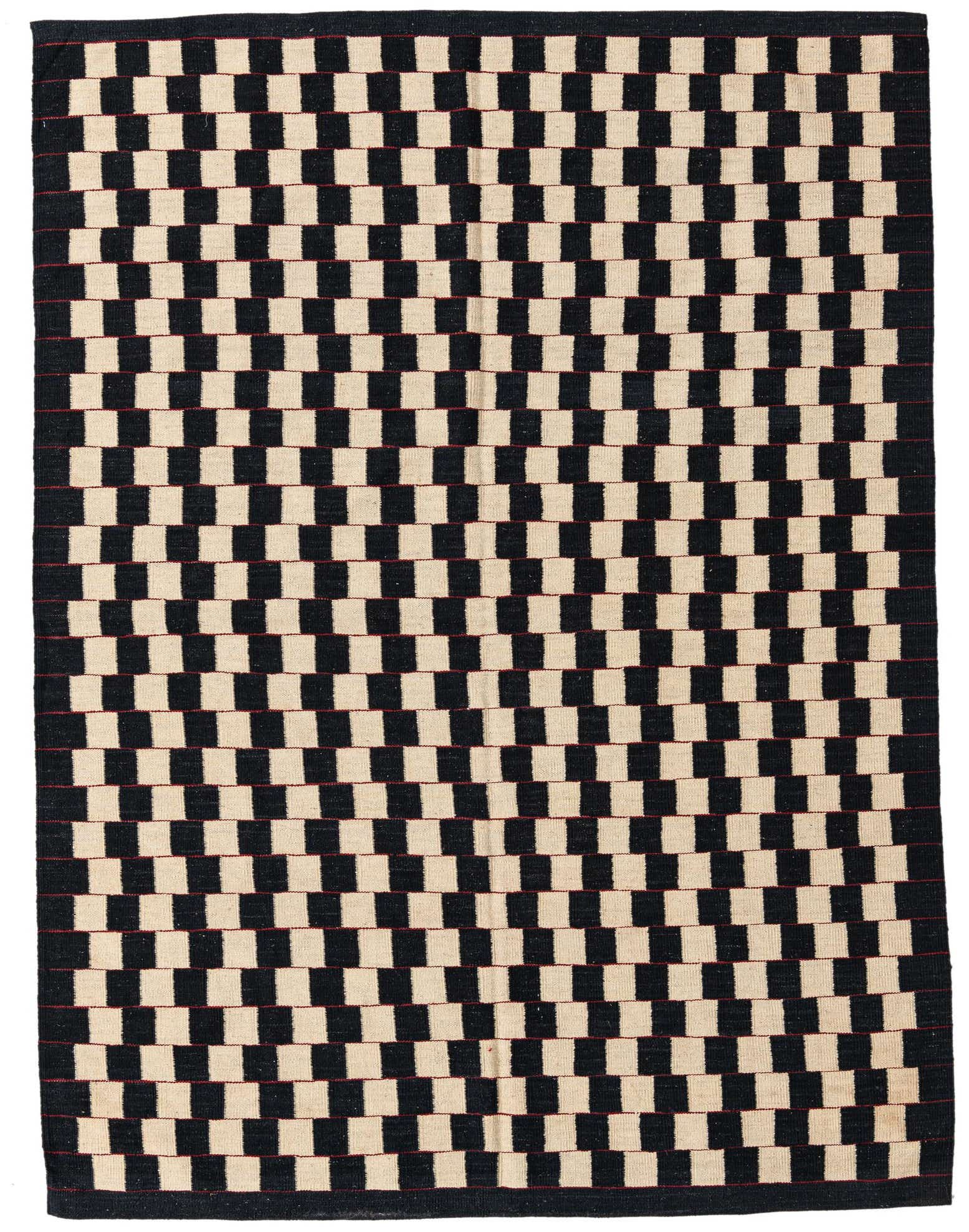 5' 9 x 7' 6 Hand Woven Kilim Modern Wool Rug