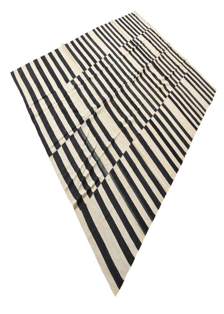 6' 10 x 9' 8 Hand Woven Kilim Modern Wool Rug