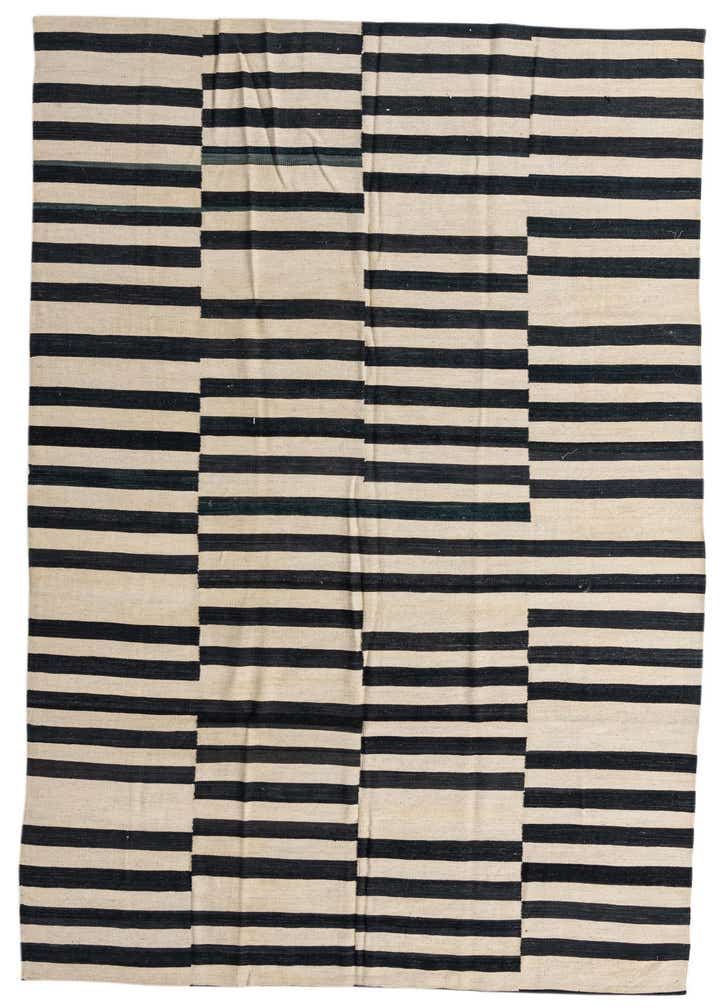 6' 10 x 9' 8 Hand Woven Kilim Modern Wool Rug