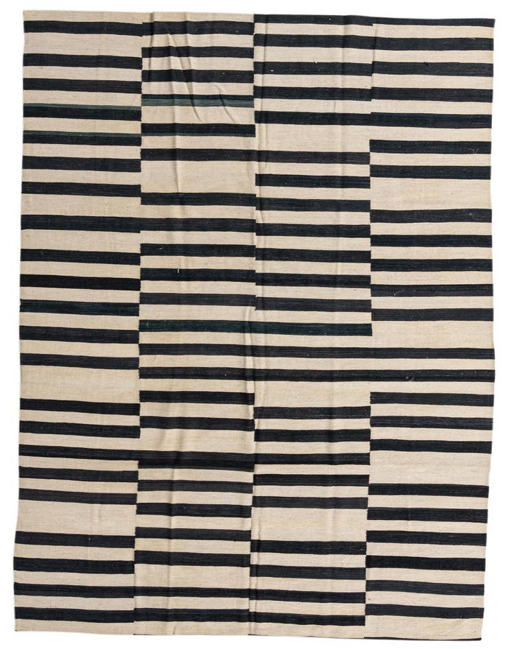 Detail image of 6' 10 x 9' 8 Hand Woven Kilim Modern Wool Rug