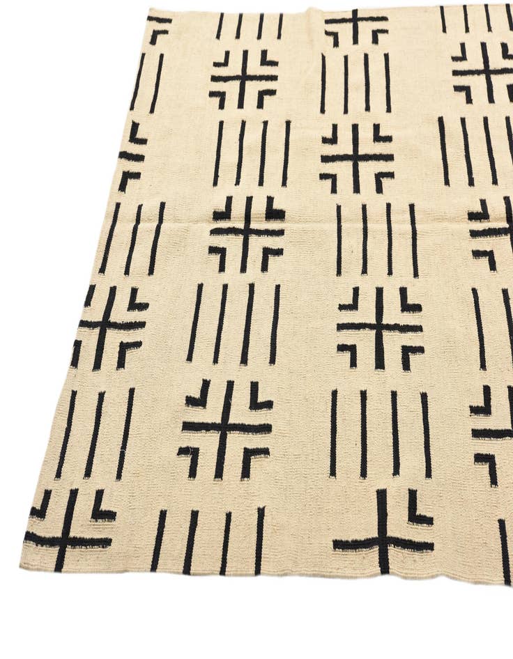 Detail image of 5' 2 x 6' 5  Hand Woven Kilim Modern Wool Rug