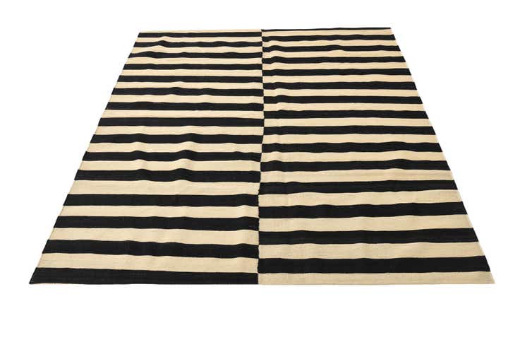 5' 4 x 6' Hand Woven Kilim Modern Wool Rug