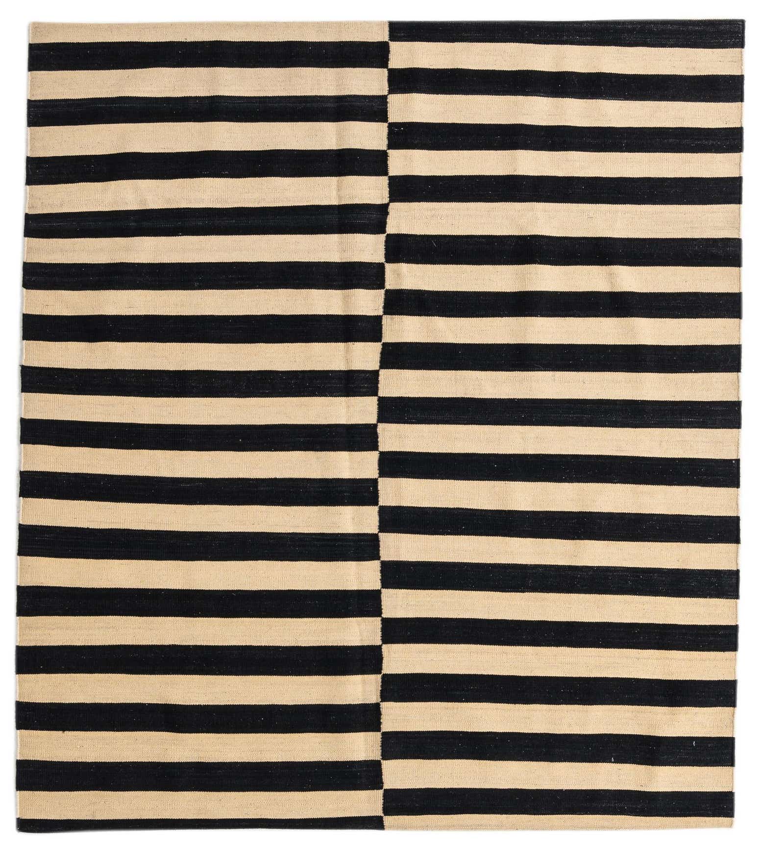 5' 4 x 6' Hand Woven Kilim Modern Wool Rug