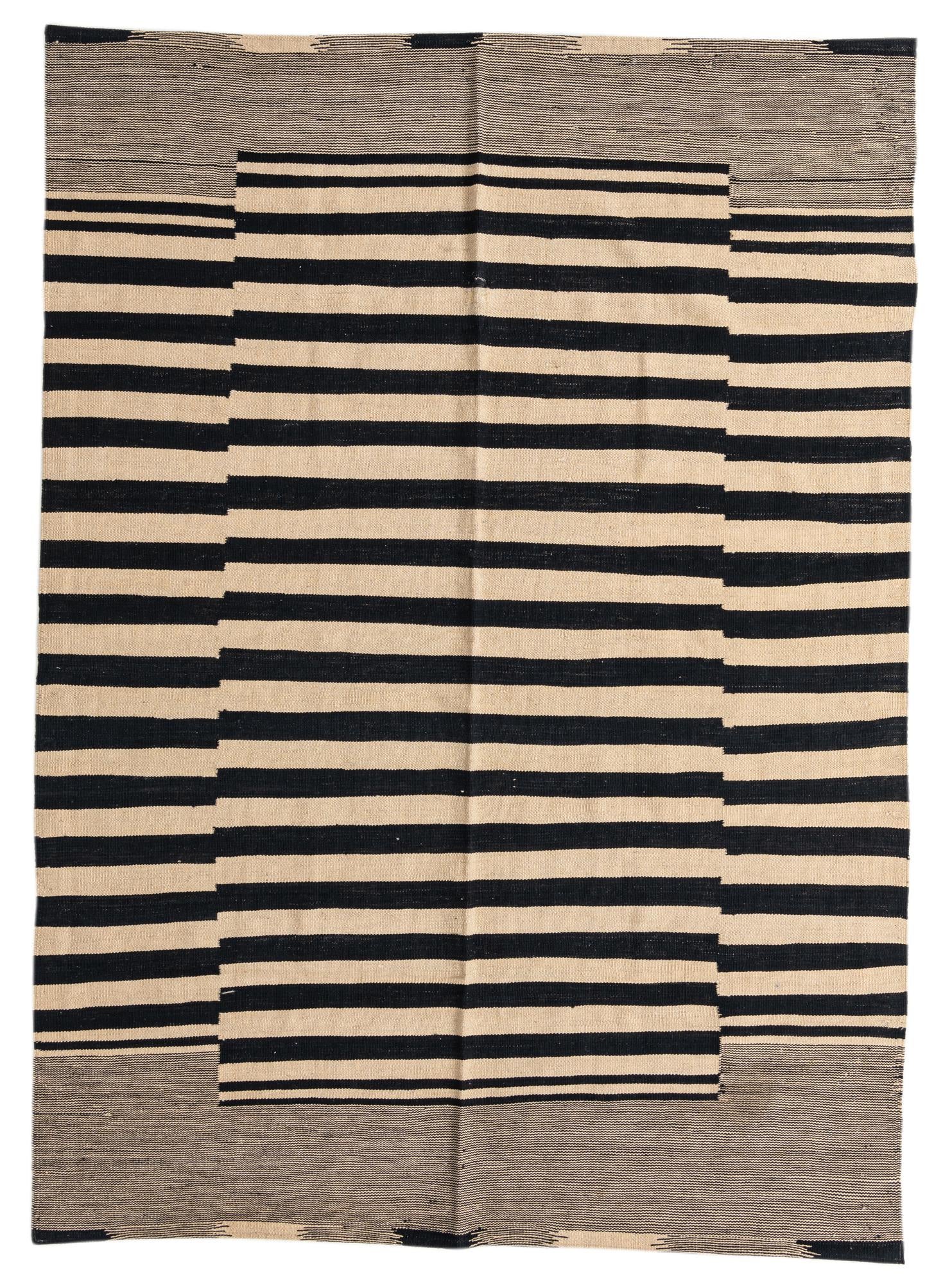 5' 6 x 7' 8 Hand Woven Kilim Modern Wool Rug