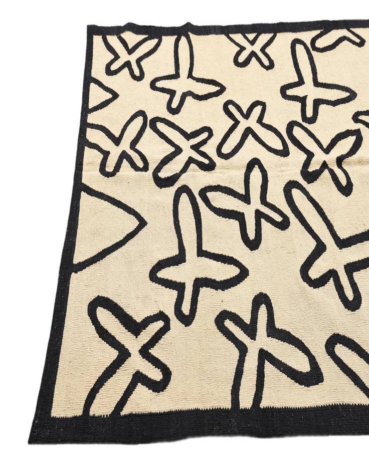 Detail image of 5' 2 x 6' 5  Hand Woven Kilim Modern Wool Rug