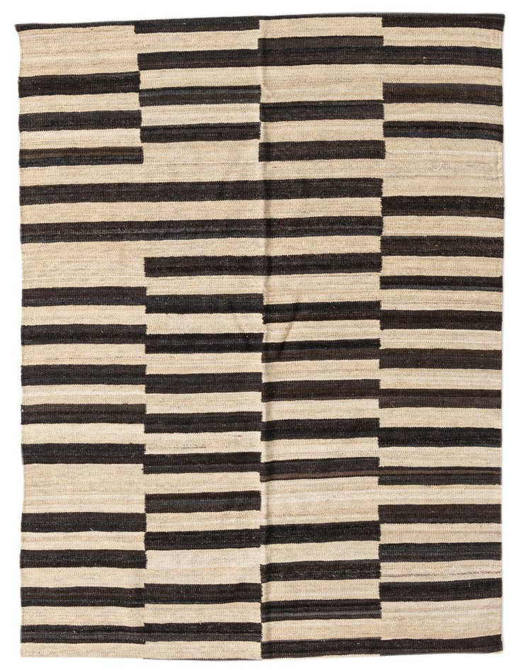 Detail image of 4' 3 x 5' 8 Hand Woven Kilim Modern Wool Rug