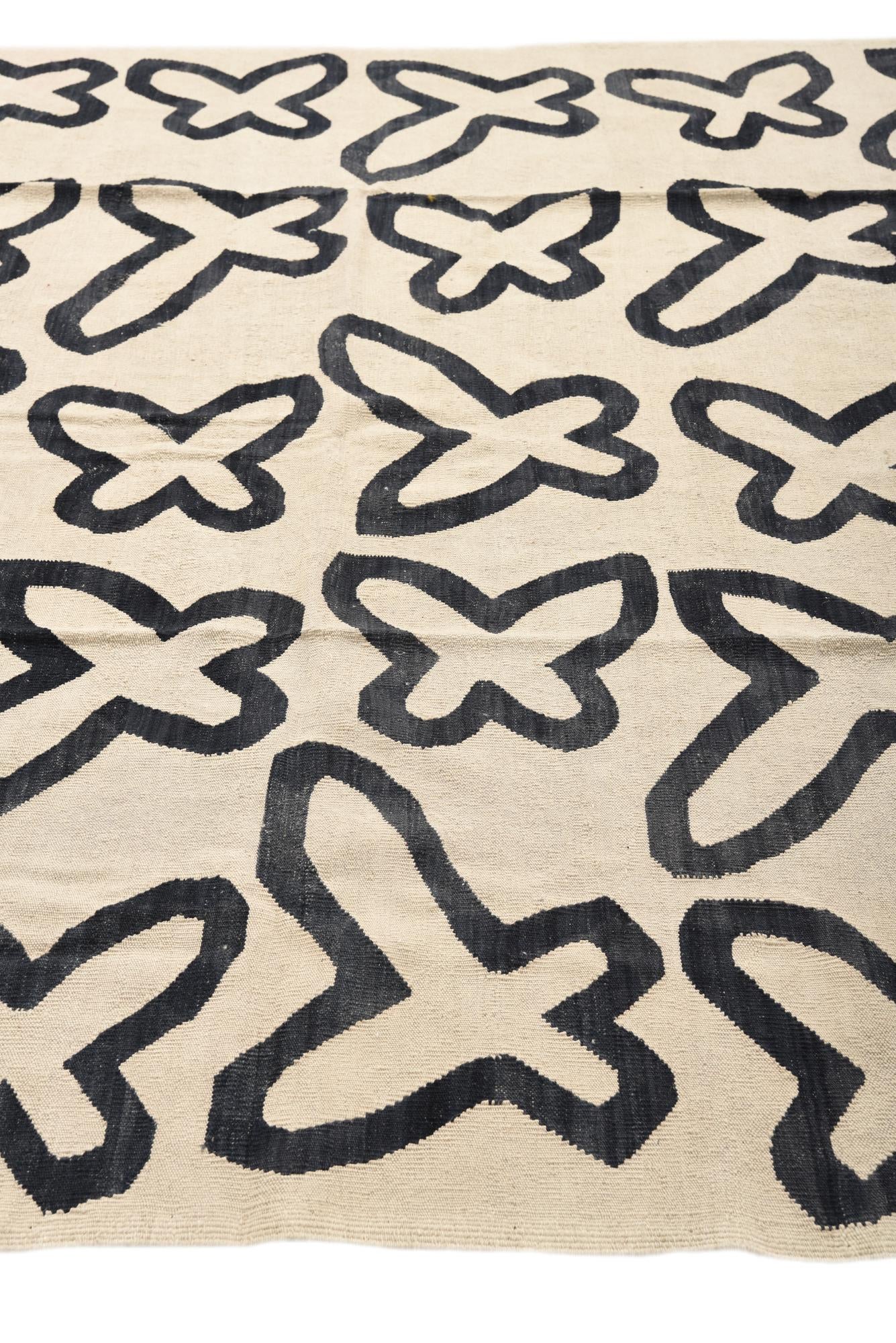 8' 5 x 9' 6 Hand Woven Kilim Modern Wool Rug
