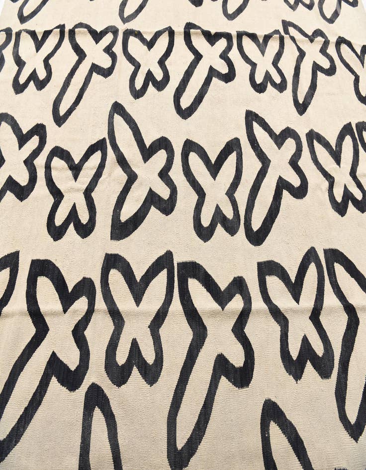 Detail image of 8' 5 x 9' 6  Hand Woven Kilim Modern Wool Rug