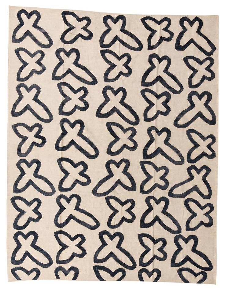 Detail image of 8' 5 x 9' 6 Hand Woven Kilim Modern Wool Rug