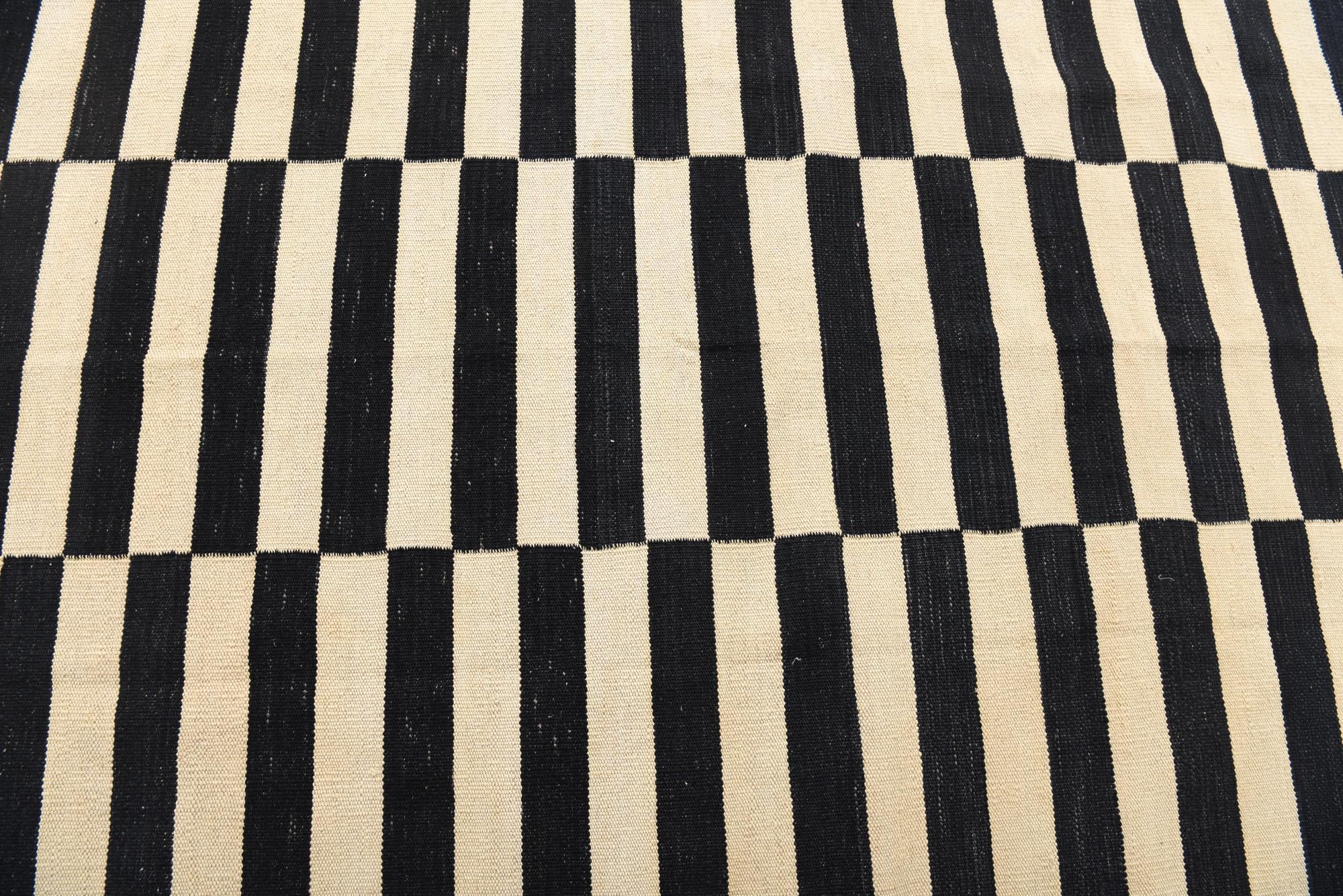 4' 2 x 5' 10 Hand Woven Kilim Modern Wool Rug