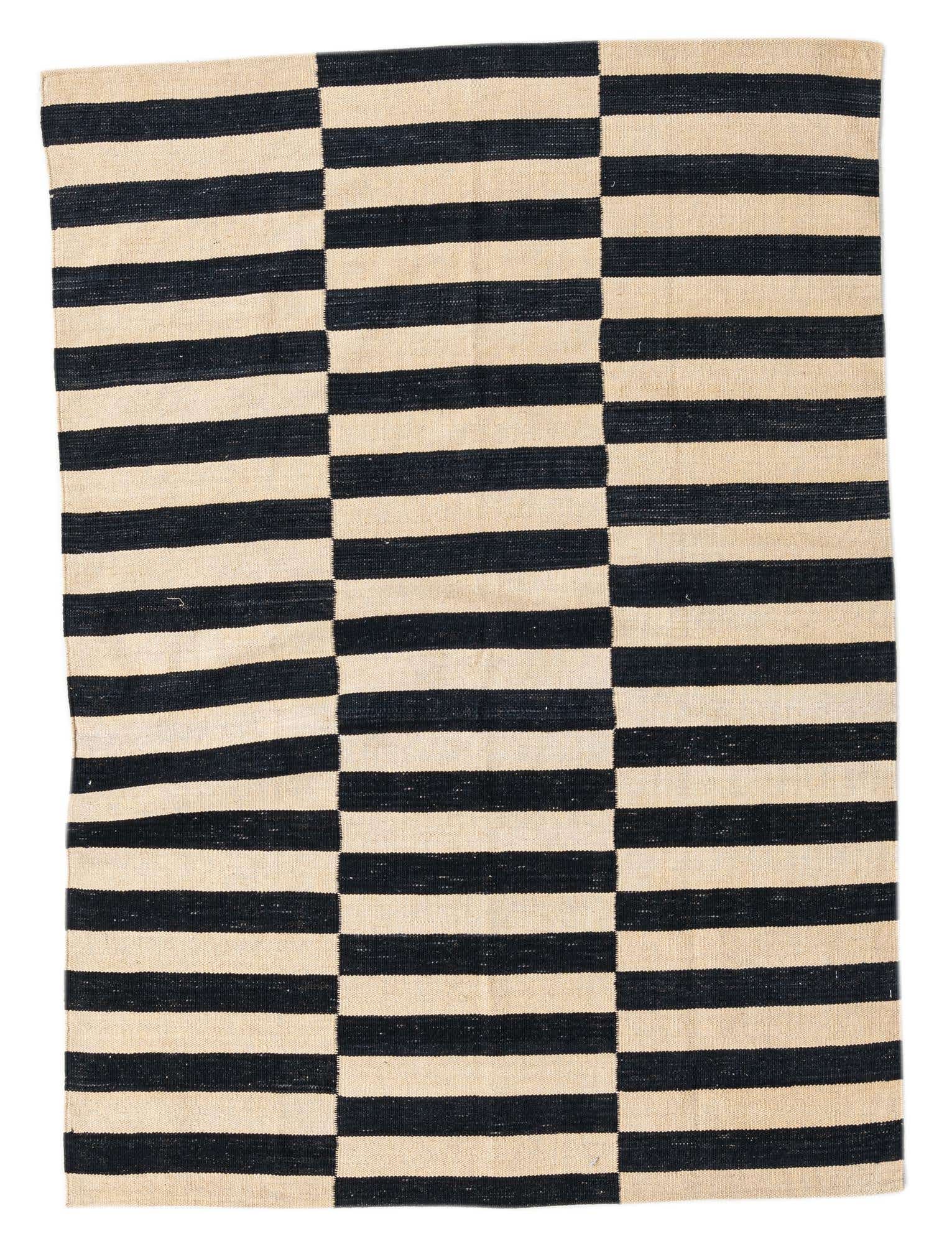 4' 2 x 5' 10 Hand Woven Kilim Modern Wool Rug