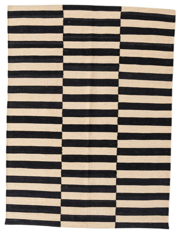 Detail image of 4' 3 x 5' 11 Hand Woven Kilim Modern Wool Rug