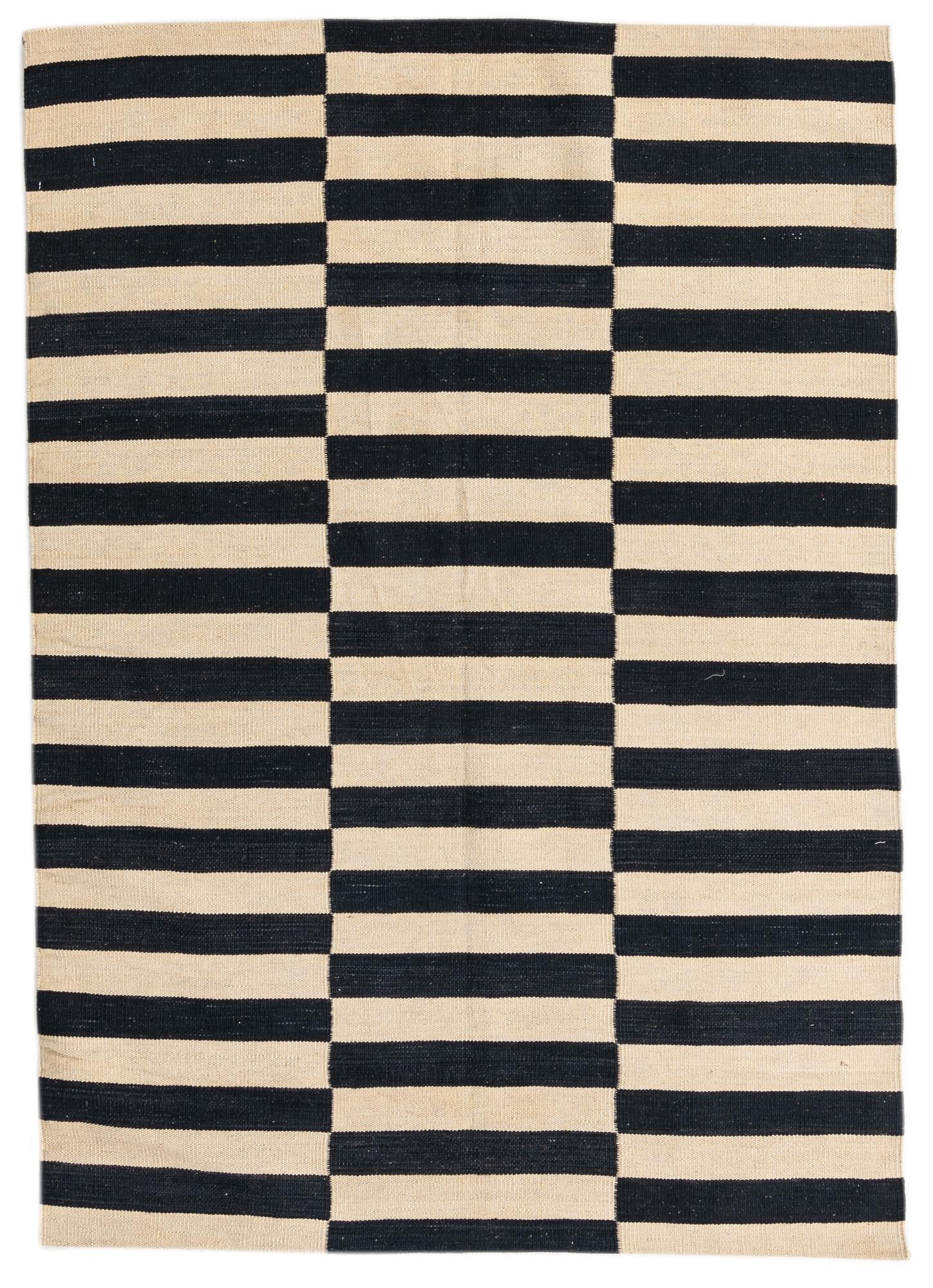 4' 1 x 5' 10 Hand Woven Kilim Modern Wool Rug
