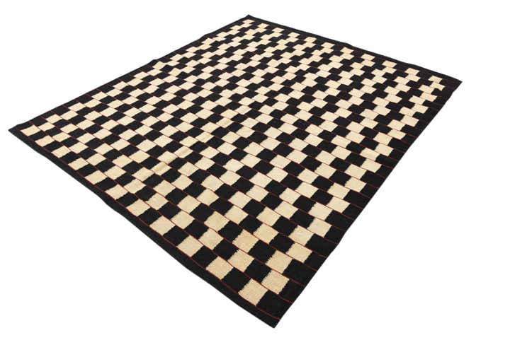 5' 2 x 6' 3 Hand Woven Kilim Modern Wool Rug