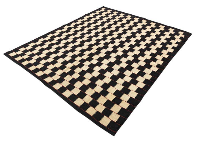 Detail image of 5' 2 x 6' 3 Hand Woven Kilim Modern Wool Rug