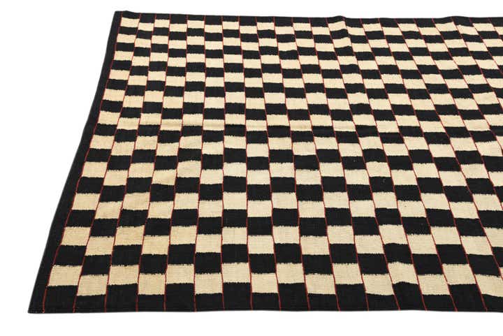 5' 2 x 6' 3 Hand Woven Kilim Modern Wool Rug
