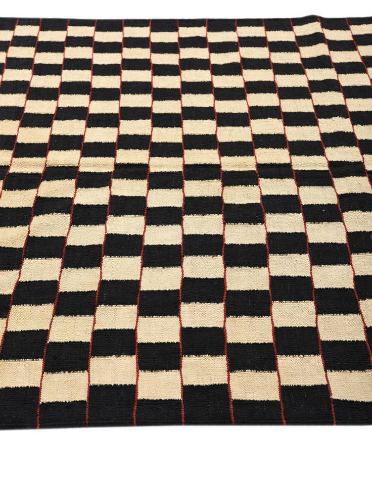 Detail image of 5' 2 x 6' 3  Hand Woven Kilim Modern Wool Rug