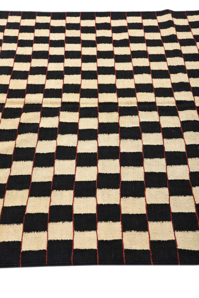 5' 2 x 6' 3 Hand Woven Kilim Modern Wool Rug