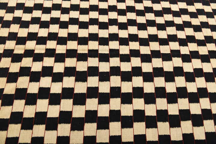 5' 2 x 6' 3 Hand Woven Kilim Modern Wool Rug