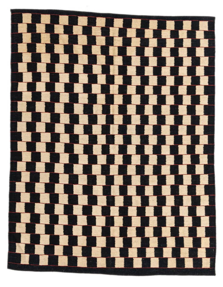 Detail image of 5' 2 x 6' 3 Hand Woven Kilim Modern Wool Rug