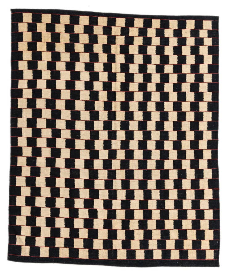 Detail image of 5' 2 x 6' 3 Hand Woven Kilim Modern Wool Rug