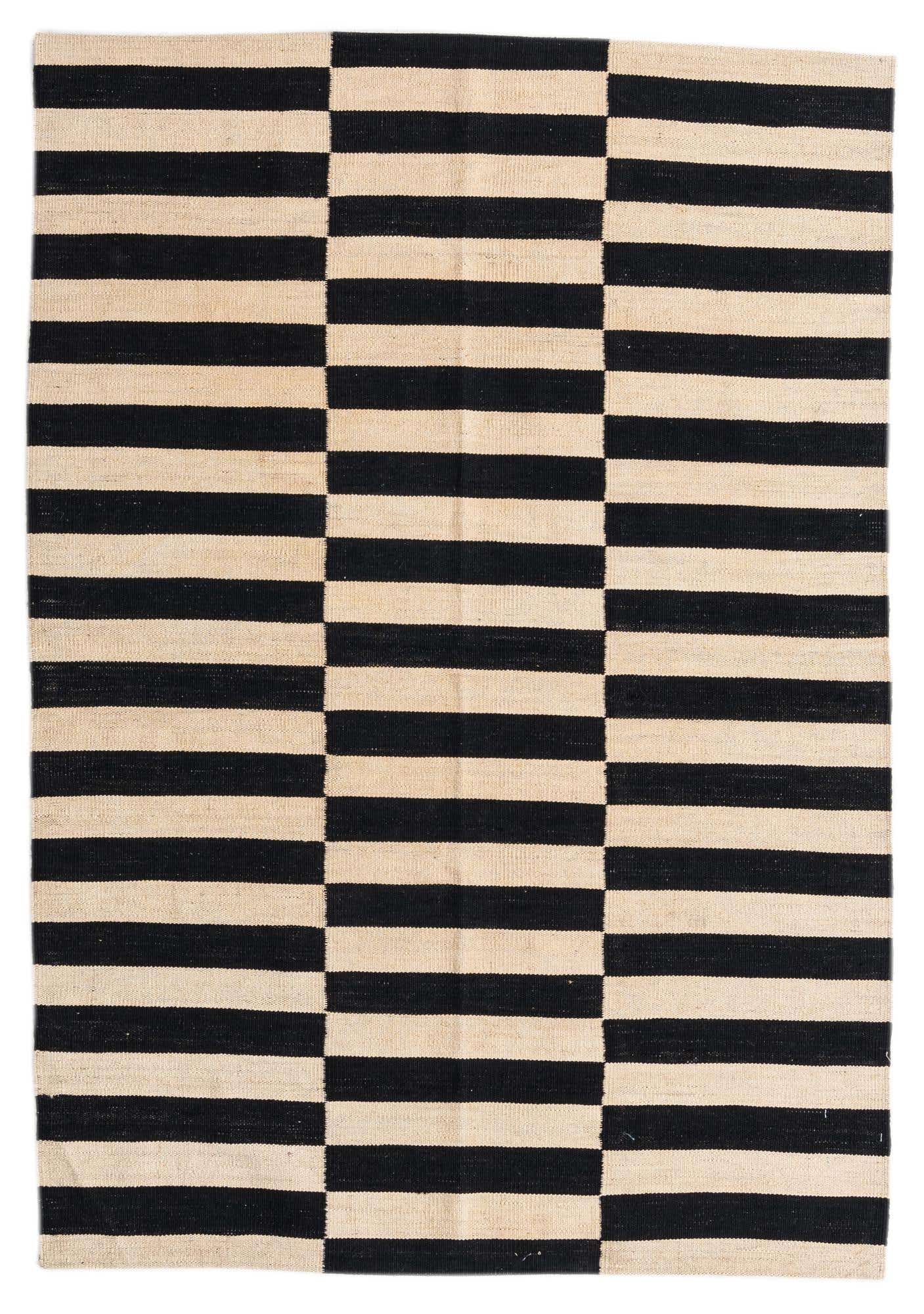4' 1 x 5' 11 Hand Woven Kilim Modern Wool Rug