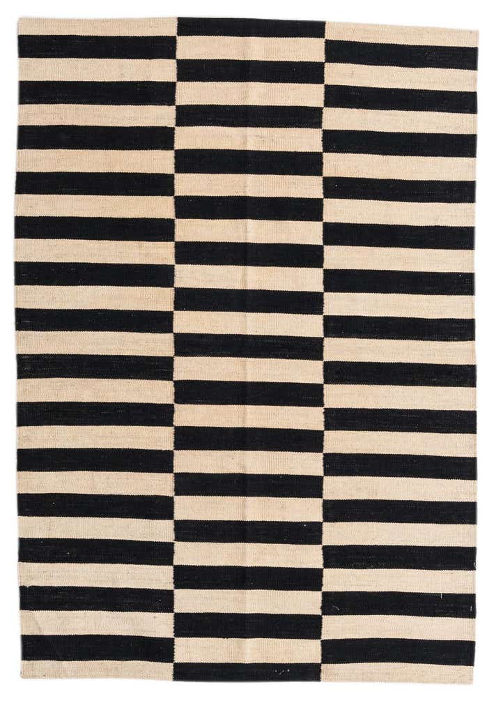 4' 1 x 5' 11 Hand Woven Kilim Modern Wool Rug