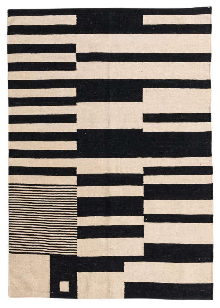 4' 11 x 6' 7 Hand Woven Kilim Modern Wool Rug