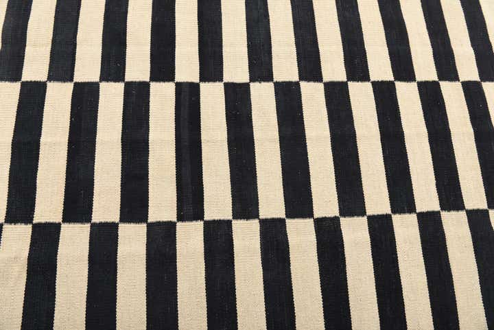 3' 4 x 4' 11 Hand Woven Kilim Modern Wool Rug