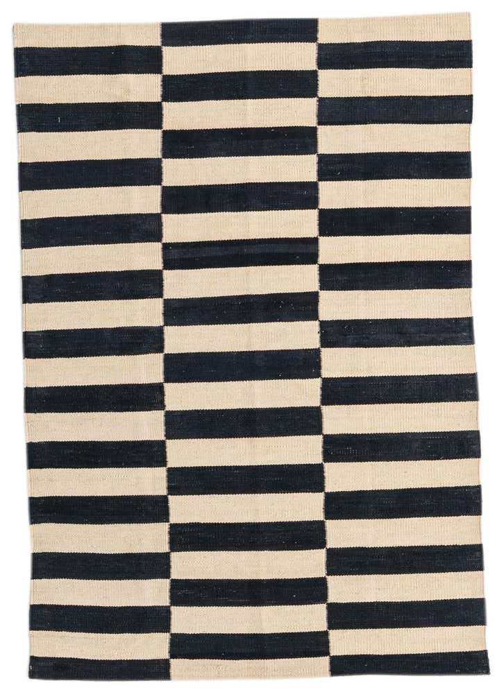 3' 4 x 4' 11 Hand Woven Kilim Modern Wool Rug