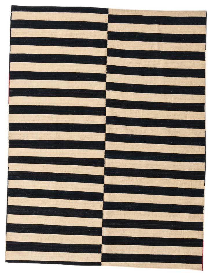 Detail image of 5' 2 x 6' 6 Hand Woven Kilim Modern Wool Rug