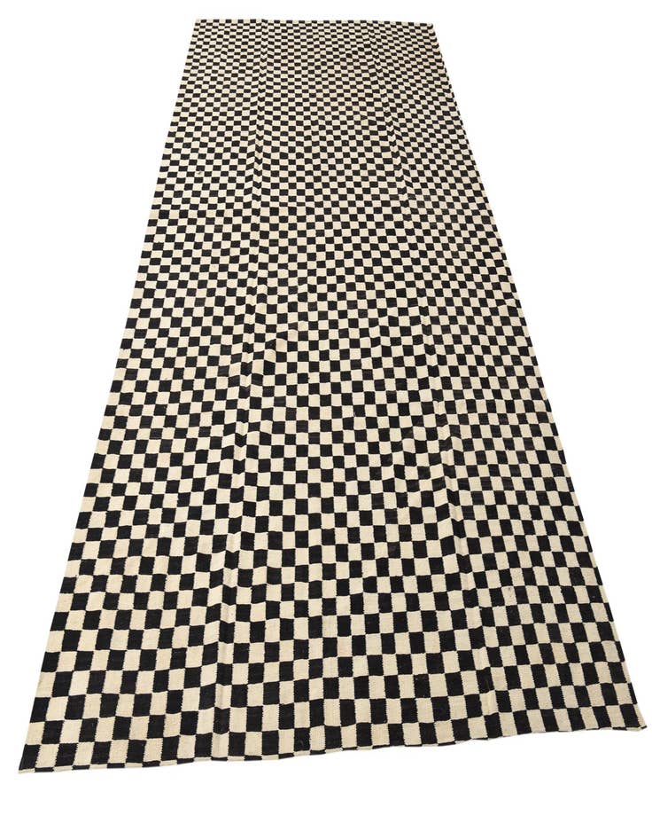 Detail image of 8' 6 x 16'  Hand Woven Kilim Modern Wool Rug